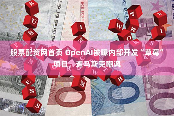 股票配资网首页 OpenAI被曝内部开发“草莓”项目，遭马斯克嘲讽