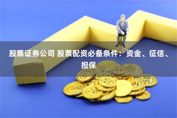 股票证券公司 股票配资必备条件：资金、征信、担保